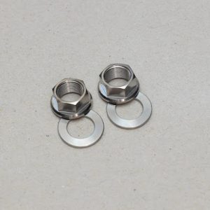 Par de Tuercas Twin Titanio(14mm) Arandela Natural